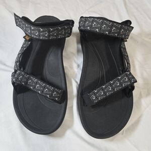 Teva Black and Gray Patterned Men's Sandals